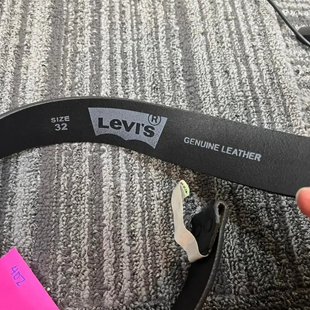 Levi’s Men’s Genuine Leather Belt Strap | Black | Size 32 | Style 11LV02P6